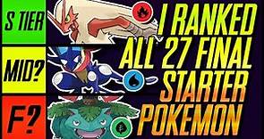 I Ranked All 27 Final Starter Pokemon Evolutions | Mr1upz