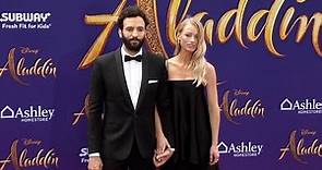 Marwan Kenzari and Nora Ponse "Aladdin" World Premiere Purple Carpet