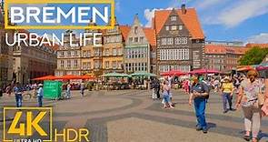 Exploring Cities of Germany - BREMEN - Relaxing City Life Video in 4K HDR