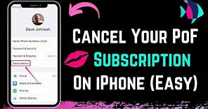 How to Cancel Plenty of Fish Subscription (iPhone)