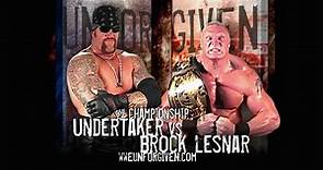 Story of Brock Lesnar vs. The Undertaker | Unforgiven 2002