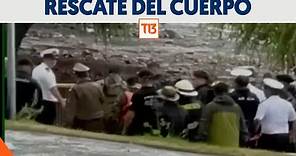 El momento del rescate de los restos del ex Presidente Sebastián Piñera