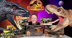 Jurassic World Dominion Dinosaur Toy Action Figures T-Rex & Indoraptor Toy Review AdventureFun!