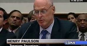 Treasury Sec. Paulson Statement to Financial Services Cmte.