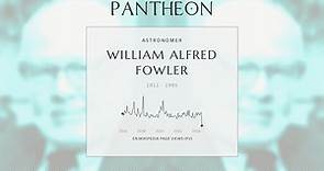 William Alfred Fowler Biography - American nuclear physicist (1911–1995)