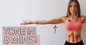 Tone Your Arms Workout - No Equipment (QUICK + INTENSE)