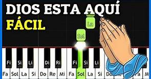 DIOS ESTA AQUI (Piano Tutorial) SUPER FÁCIL Melodía Cristiana + Partitura Gratis