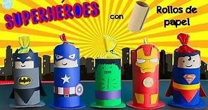Dulceros superhéroes con rollos de papel - Superheroes -DIY fácil y económico |Partypop DIY🎉|
