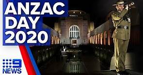 Anzac Day 2020 Dawn Service | Nine News Australia