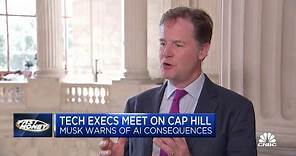 Everybody recognizes the U.S. is in the lead when it comes to AI, says Meta's Nick Clegg