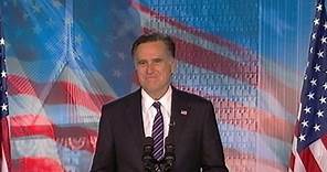 Mitt Romney Concession Speech: 2012 Presidential Election GOP Candidate Delivers Remarks from Boston