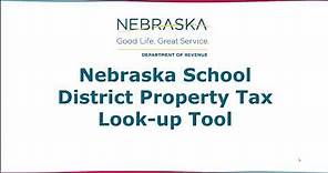 Nebraska School District Property Tax Look-up Tool for Tax Year 2021