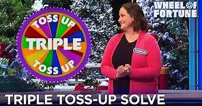 Tasha Solves All 3 Puzzles in the Triple Toss-Up Round | Wheel of Fortune
