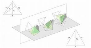 El Tetraedro en Sistema Diédrico - Teoría - Sección Principal - Apoyado en Cara, Arista y Vértice