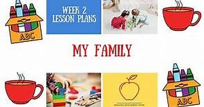 My Family - Preschool Activity Plans