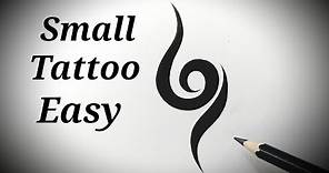 Drawing Small Stylish tattoo (designs) simple How to draw a tribal tattoo easy design step by step