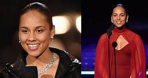 Alicia Keys went completely makeup free at last night's Grammy Awards