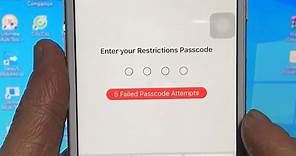 How to remove Restrictions Passcode on iPhone