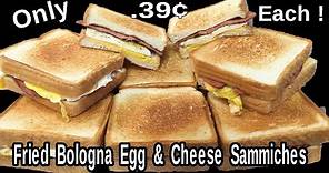 Fried Bologna Egg & Cheese Sandwich for .39¢ - Eating on a Budget - The ...