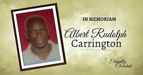 In Memoriam - ALBERT RUDOLPH CARRINGTON