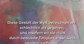 Rudolf Steiner spricht über die Gestalt der Welt - Zitat