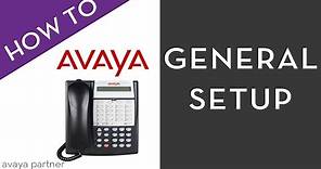 Avaya Partner Telephone Programming, General set-up