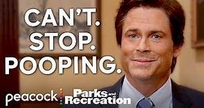 Chris but he gets progressively less anxious | Parks and Recreation