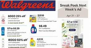 Walgreens Weekly Ad Preview 4/21 - 4/27