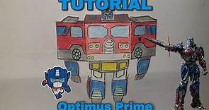 Como Fazer Transformers De Papel! -Optimus Prime