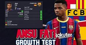 Ansu Fati Growth Test (2020-2030)! FIFA 21 Career Mode