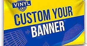 Custom Vinyl Banners and Signs Customize for Outdoor Indoor, Customize Your Own Banner with Photo Logo Text Decoration Backdrop for Business Party Birthday Graduation Wedding Event (2'x4')