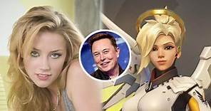 Amber Heard enamora a gamers con cosplay de Overwatch en una fotografía compartida por Elon Musk | Tomatazos