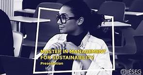 Master in Management for Sustainability - Teaser - IÉSEG