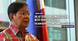 An afternoon conversation with Panfilo Lacson: The man behind 27 laws cannot just fade away