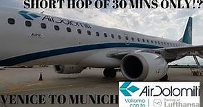AIR DOLOMITI (ECONOMY) | FLIGHT REVIEW | EMBRAER 195 | Venice - Munich