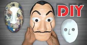 Como hacer la máscara de Casa de papel Fácil - How to make the easy paper house mask