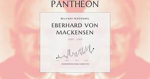 Eberhard von Mackensen Biography - German general & war criminal (1889-1969)