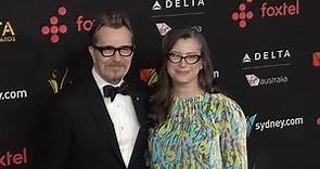 Gary Oldman and Gisele Schmidt at 2018 AACTA International Awards