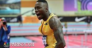Grant Holloway BREAKS WORLD RECORD in 60m hurdles heats, Cunningham takes indoor title | NBC Sports