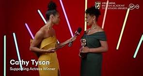 Supporting Actress winner Cathy Tyson talks about her own support as an actor | Virgin Media