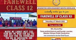 Farewell of Class XII I Bharatiya Vidya Bhavan's Mehta Vidyalaya