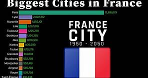Biggest Cities in France 1950 - 2050 | Population wise
