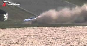 GT1-LIFE Albert von Thurn und Taxis hits wall at nearly 200 kmph