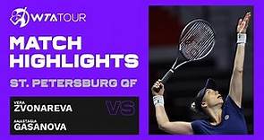 Vera Zvonareva vs. Anastasia Gasanova | 2021 St. Petersburg Quarterfinals | WTA Match Highlights
