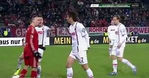 Franck Ribéry FIGHT Horror Red Card slapping Ja Cheol Koo ( FC Augsburg Vs FC Bayern München)