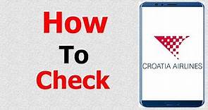 Croatia Airlines online check in || how to check croatia airlines || Croatia Airlines ||