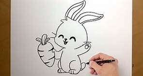 How To Draw A Cute Bunny Easy Step By Step Tutorial