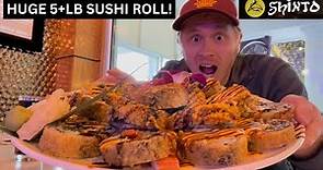 GIANT 5+ POUND SUSHI ROLL W/WASABI! - Godzilla Sushi Roll Challenge - Shinto (Strongsville, OH)