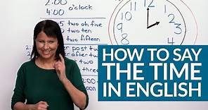 How to say the time in English