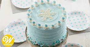 Elegant Winter Wonderland Snowflake Cake | Wilton